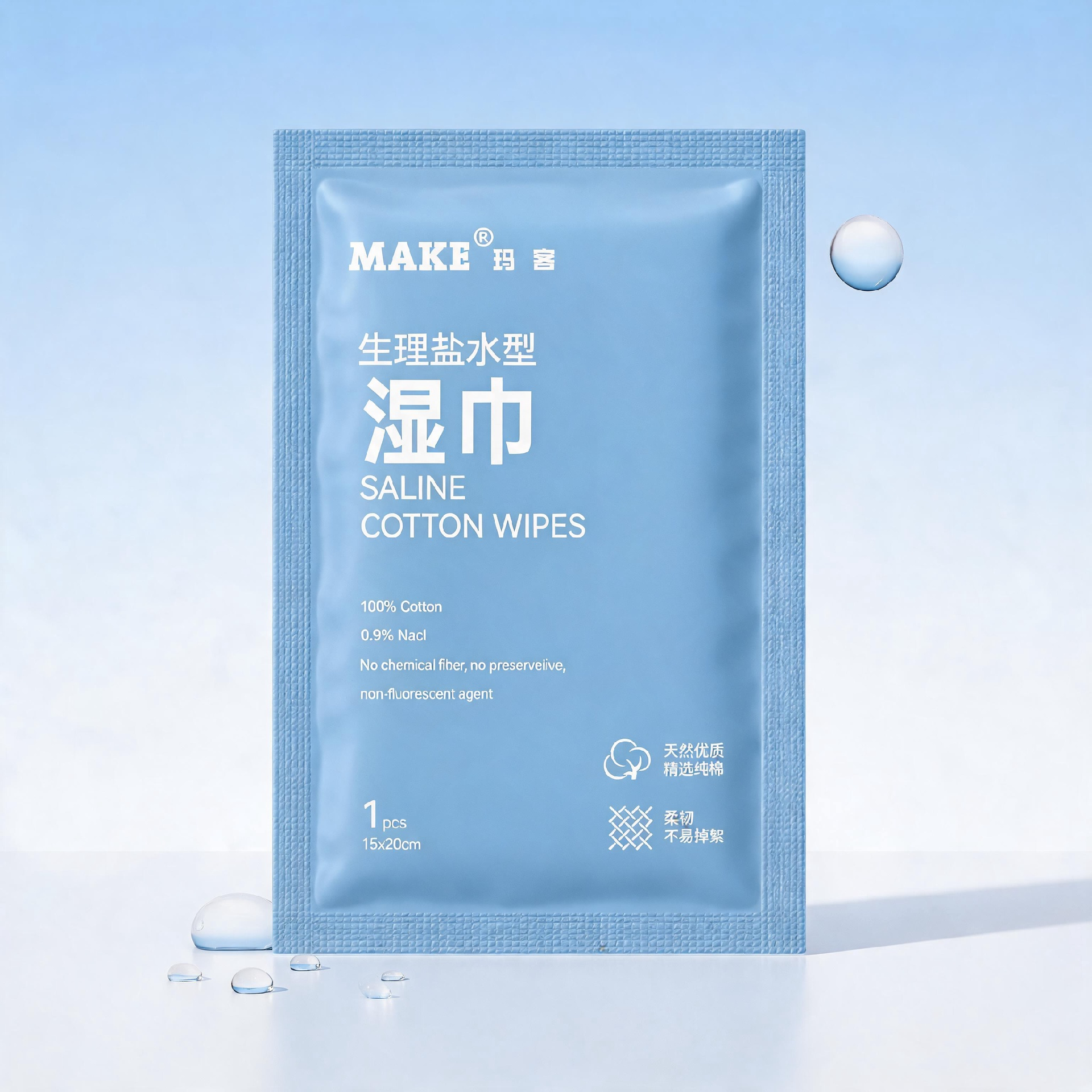 生理盐水型纯棉湿巾｜0.9% 氯化钠无防腐剂｜