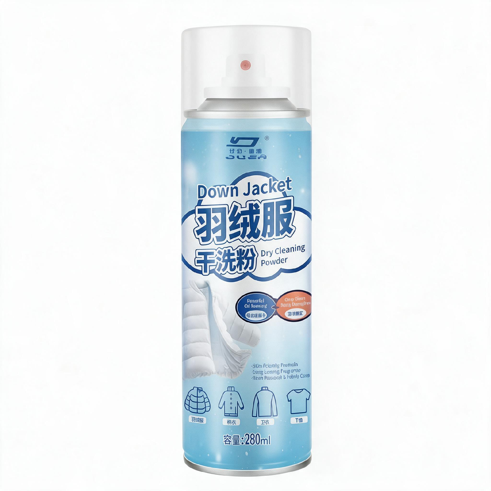 羽绒服干洗粉｜免水洗衣物去渍泡沫喷剂