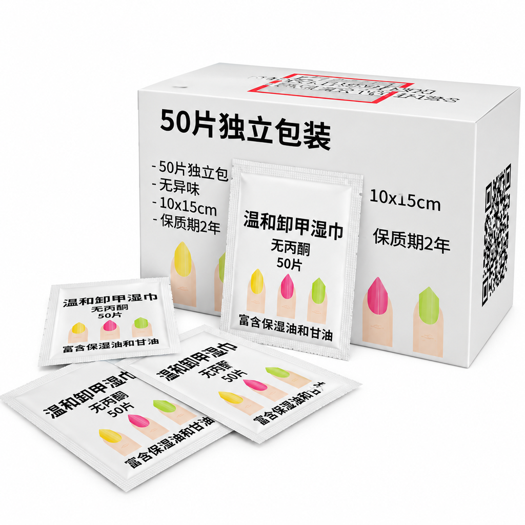 温和卸甲湿巾｜无丙酮不伤甲面